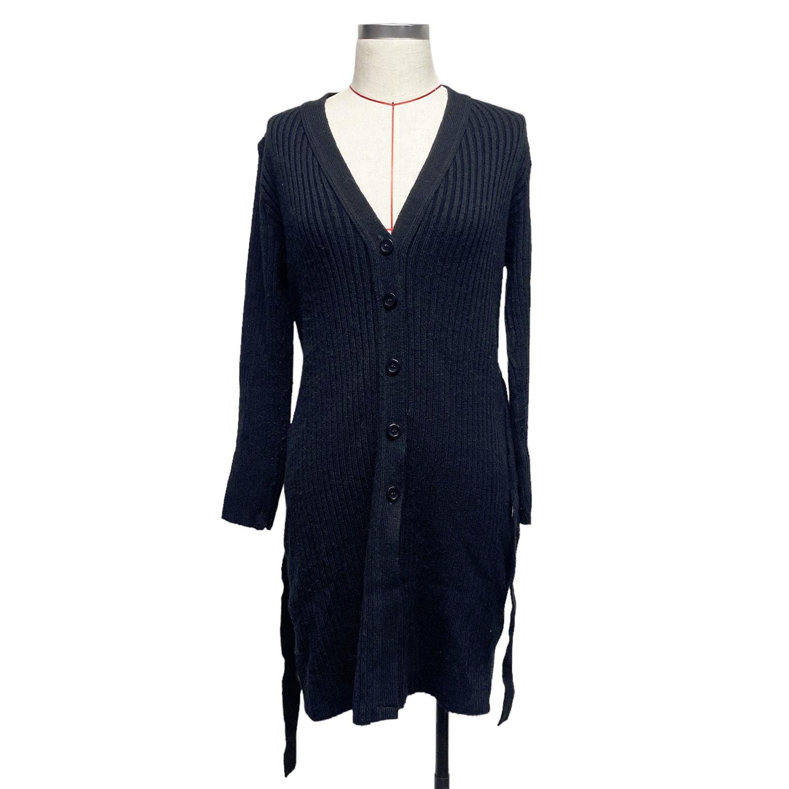 Vintage Its Our Time Womens Size M Black Ribbed Button Cardigan - Etsy