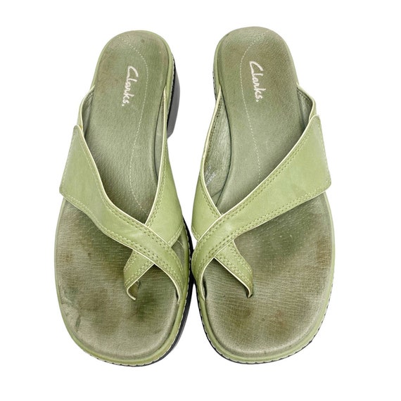 NWB Clarks Womens Desirae Palm Tan Sandals Size 8W | eBay