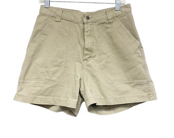 Vintage Lee Damen Größe M Tan Casual Shorts