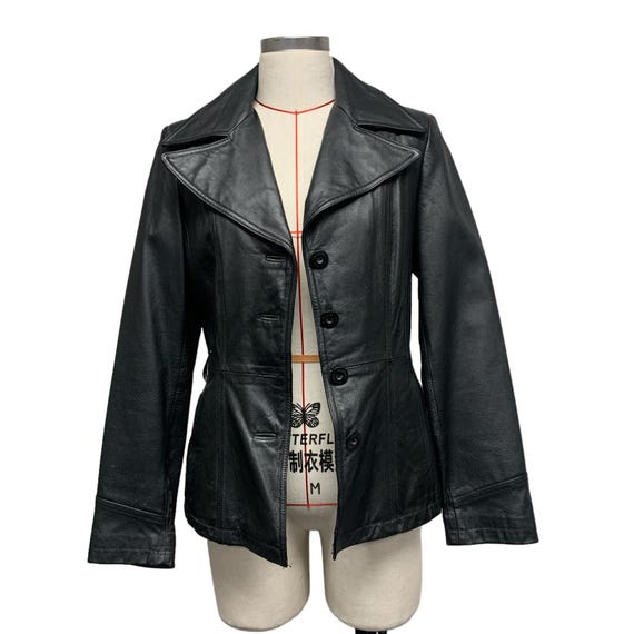Vintage Maxima Wilsons Womens Size M Black Leathe… - image 2