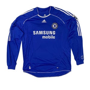 Vintage Chelsea Football Club 2XL Adidas Ballack 13 2006 Long Sleeve Home Jersey