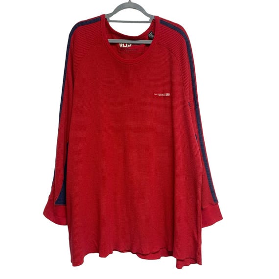 Vintage Polo Ralph Lauren Mens Size 3XL Red Thermal Long Sleeve Top Etsy