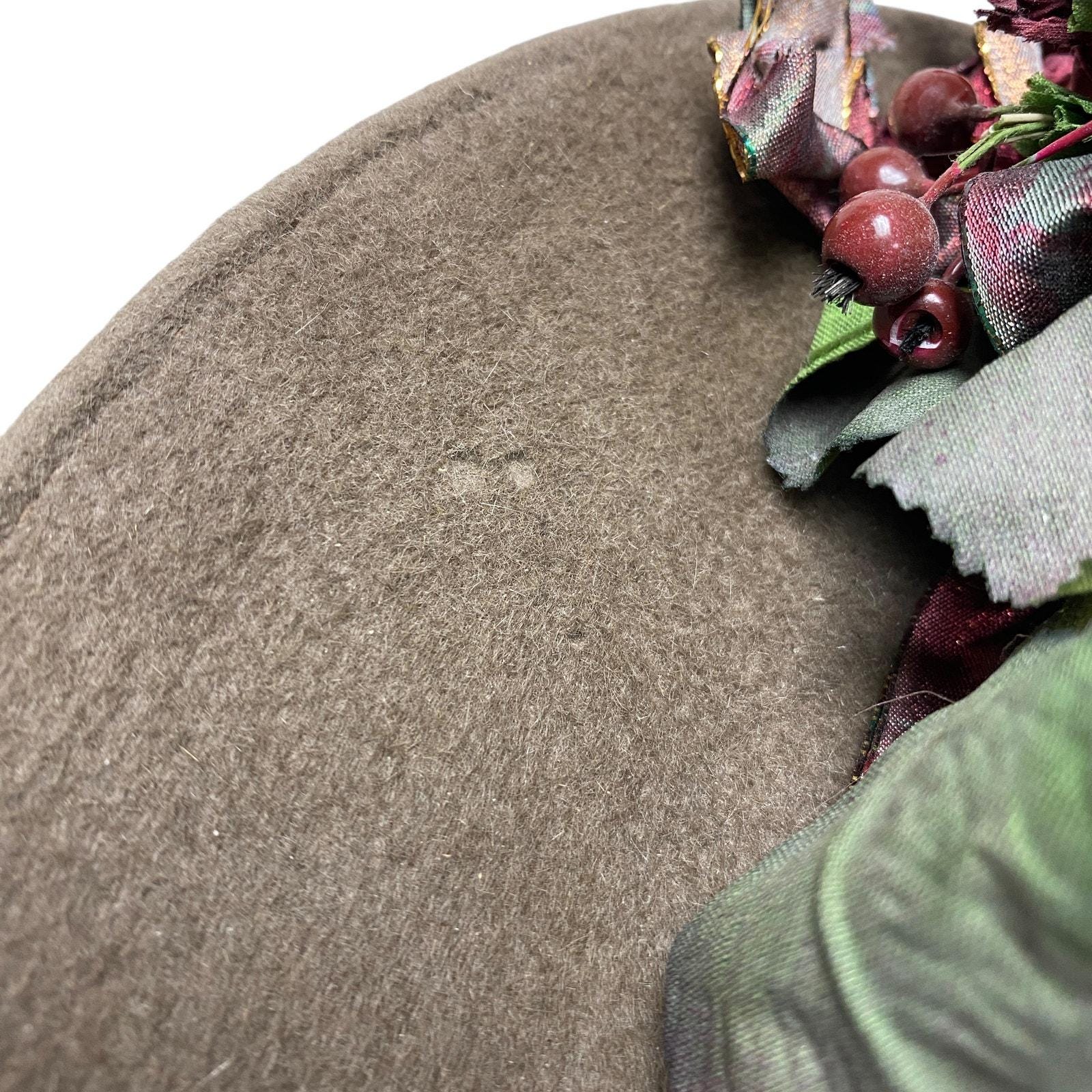 Vintage Linda Madden Womens Brown Hat With Flower Brimmed 90s Hat Vintage Linda Madden Womens Brown Hat With Flower Brimmed  main image 3