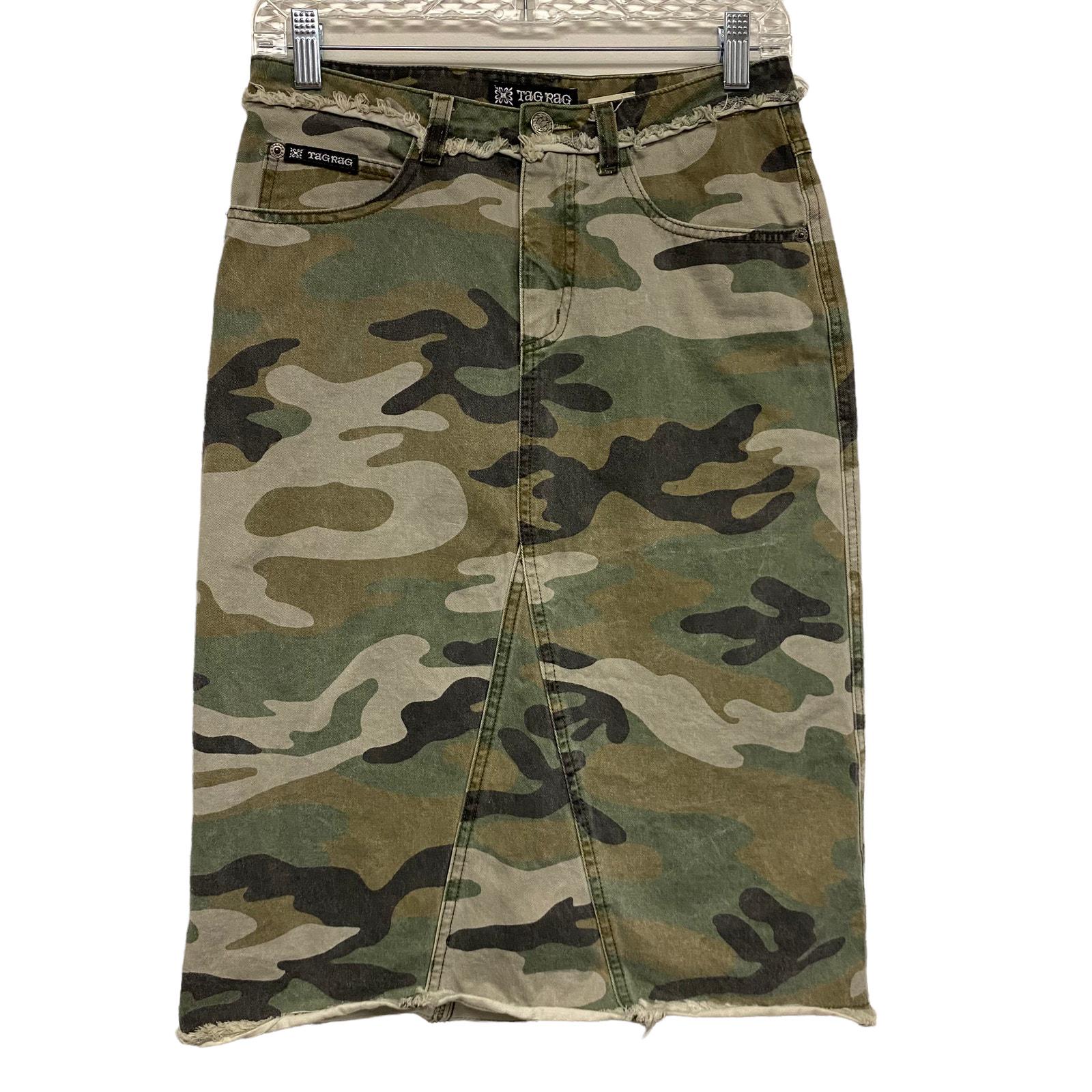 Vintage Tag Rag Womens Size 3 Camo Y2K Frayed Hem High Waist