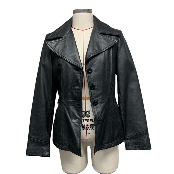 Vintage Maxima Wilsons Womens Size M Black Leathe… - image 3