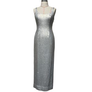 Vintage Saks Fifth Avenue Evening Collections Womens Size 6 Square Sequin Gown
