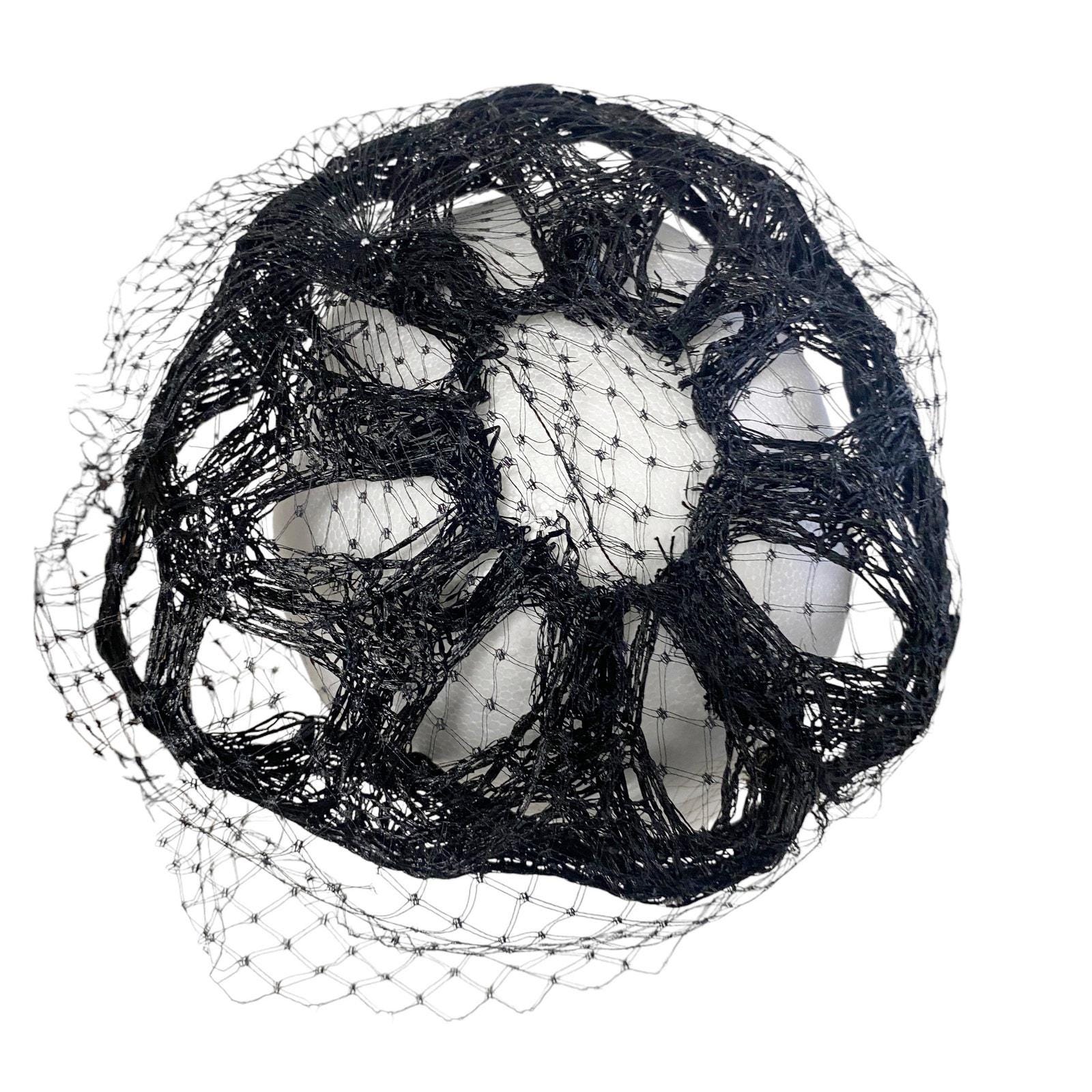 Vintage Black Netted Veil 19050s Pillbox Fascinator Hat - Etsy display picture 2
