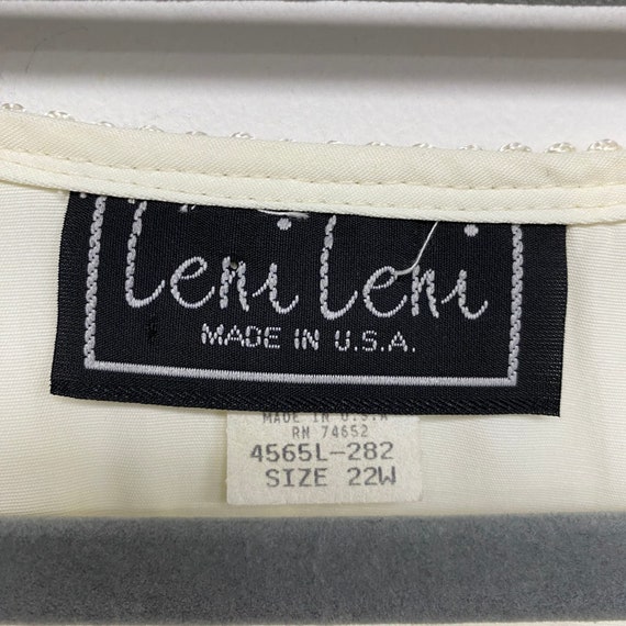 Vintage Leni Leni Womens Plus Size 22W Ivory Frin… - image 6