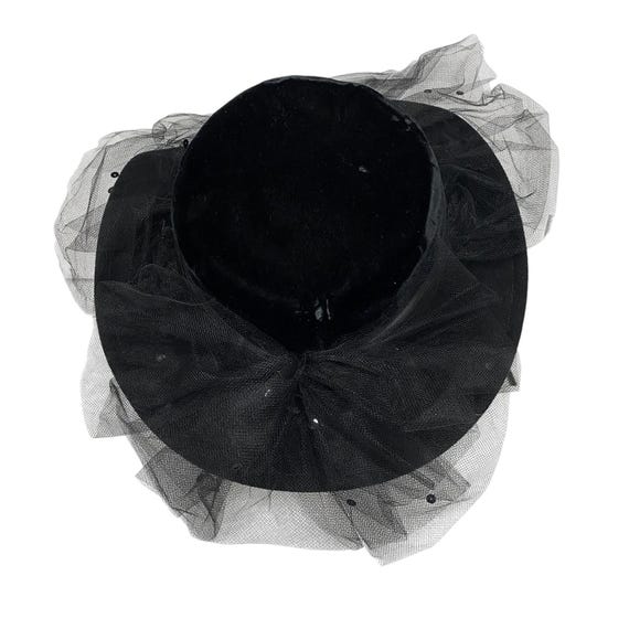 Vintage Plaza Suite Betmar Black Velvet Sequin Mesh Wide  display picture 1