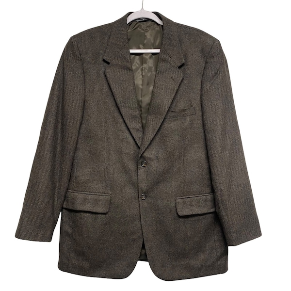 Bernhard Altmann Couture Mens Size 42L Brown Wool Blend 2 Button Sports Coat
