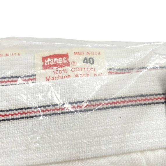 Vintage Hanes Mens Size 40 Pack Of 3 1983 Cotton … - image 5