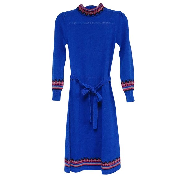 Vintage MS II Petites Womens Size S Blue Nubby Knit Mockneck 70s Dress - Etsy Israel Vintage MS II Petites Womens Size S Blue Nubby Knit Mockneck 70s Dress - Etsy Israel