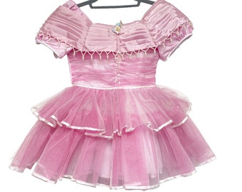 vintage Vincent Lauris Girls Taille 5 Robe de soirée rose à volants Tutu Pageant