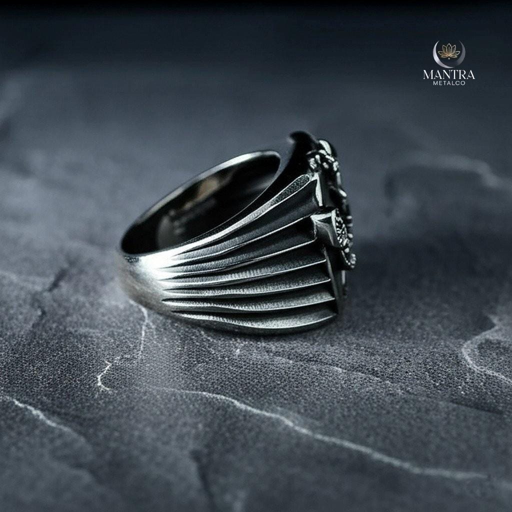 Cool Bull Ring Rvs Punk Biker Zilver Kleur Dier Sieraden Man Gift