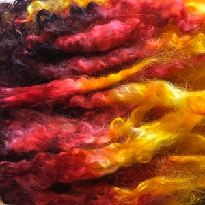 15G of Fire Fairy Long Wool dartmoor Sheep Locks,Wigs,Spinning,Felting wool Locks