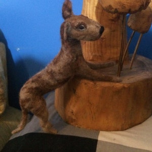 Honey Dog,Needle felted Art sculpture,Needle Felted animal