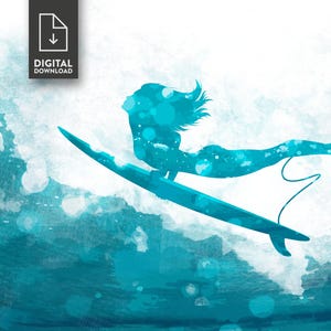 Beneath The Waves — Surf Art | Digital Wall Art