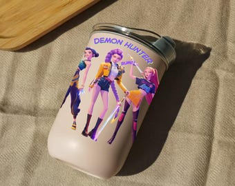 Demon Hunter Personalized Cup,kids Stainless Steel Cup,Huntrix Fans,Rumi Zoey Mira Fans Birthday Gift