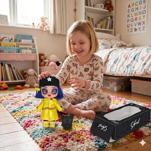 Coraline Doll with 5D Eyes and Music, Collectible Figure from Movie, Birthday Gift for Girls, Halloween Present for Fans image 3