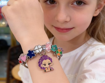Pulsera delicada de cazadores de demonios de Kpop, Rumi, Zoey, Rumi, Mira, Derpy, Sussy, pulsera Moonsone, brazalete, lindo regalo de cazadores de demonios para cumpleaños