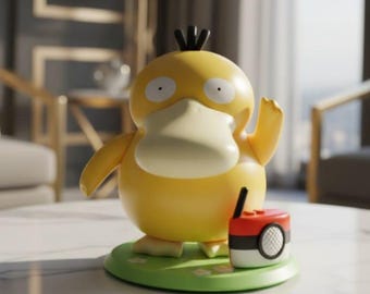 Psyduck Dancing Swing Sounding Model doll Anime Action Figuer Yellow Duck Collectible