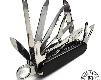 17 in 1 Multi tool Pocket Knife ,Portable Folding Stainless Steel Camping Pliers Knife