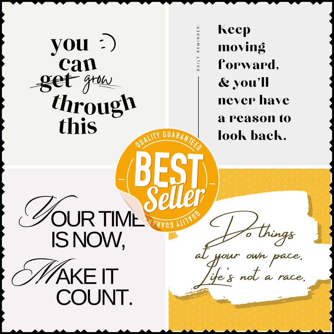 Inspirational Quotes Print Set: Motivational Wall Art (digital Download ...