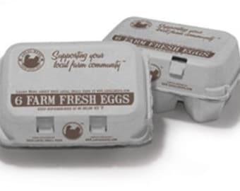 Farm Fresh Egg Carton- Set of 6