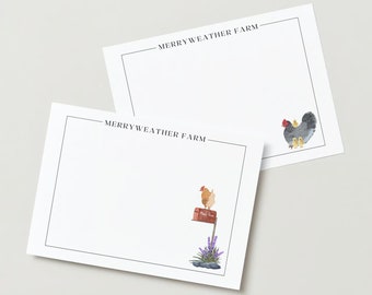 Custom Chicken & Farm Note Cards