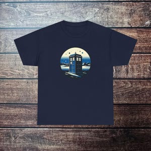 Tardis, Doctor Who Inspired T-Shirt featuring Iconic Blue Police Box , Unisex T-shirt, Sci-fi lover T-shirt, Gift for Whovian