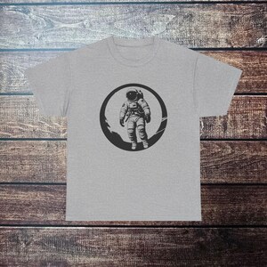 Astronaut Unisex Cotton Tee: Space Exploration, Moon Landing Art