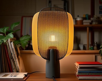 Modern Geometric Table Lamp - Contemporary Desk Light - Minimalist Home Decor