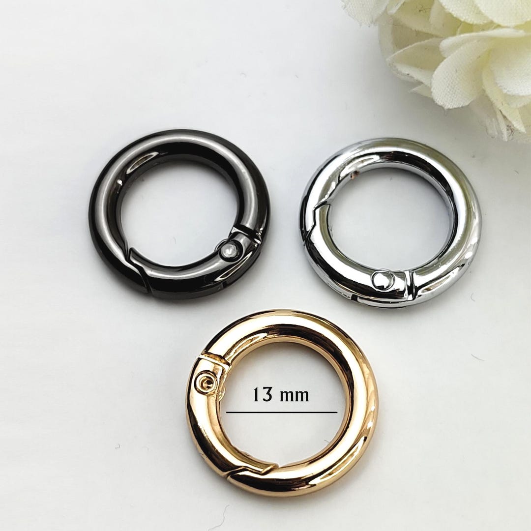 6pcs 13mm Spring O Ring: Gold, Gunmetal, Silver Bag Connector - Etsy