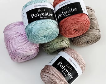 1.5mm Polyester Yarn 100g: Crochet Bag, Purse
