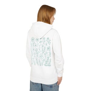 Floral Lightweight Hooded Sweatshirt, Flower Pattern Hoodie, Spring Floral Sweatshirt, Women&#39;s Floral Hoodie, Men&#39;s Floral Pullover, Cute