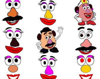 Mr. & Mrs. Potato Head SVG Bundle, Toy Story Inspired (Digital File)