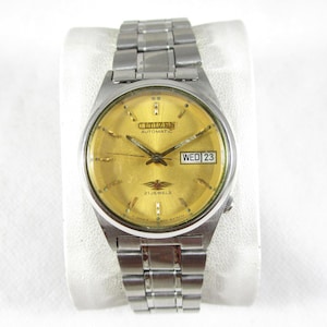 Vintage CITIZEN 21 Jewels Automatic Day Date Japan Made Watch