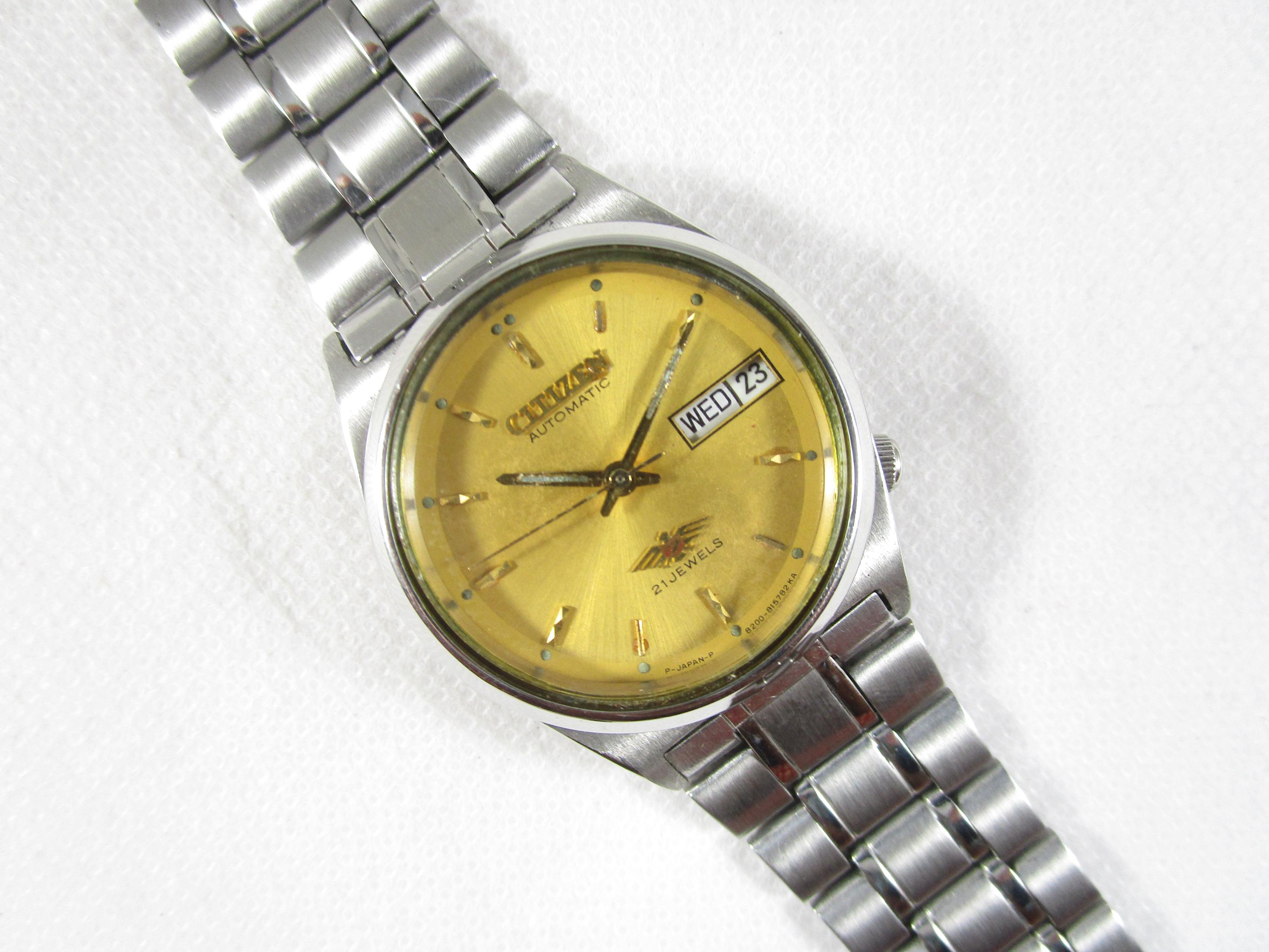 Vintage CITIZEN 21 Jewels Automatic Day Date Japanese Wrist Gent's