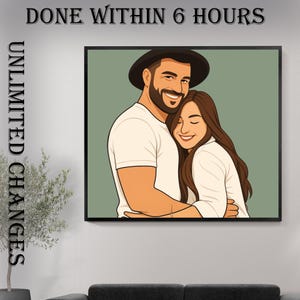 Faceless Portrait, custom illustration, personalised photo, photo illustration, personalised portrait, boyfriend gift, girlfriend gift