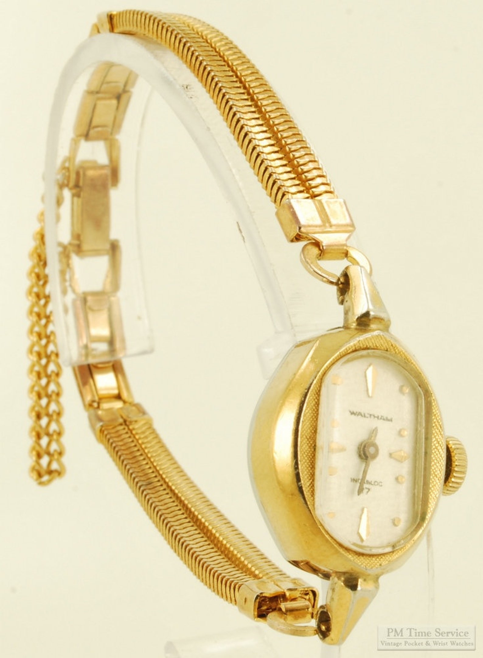 Waltham vintage ladies' wrist watch 17 jewels goldtoned Etsy