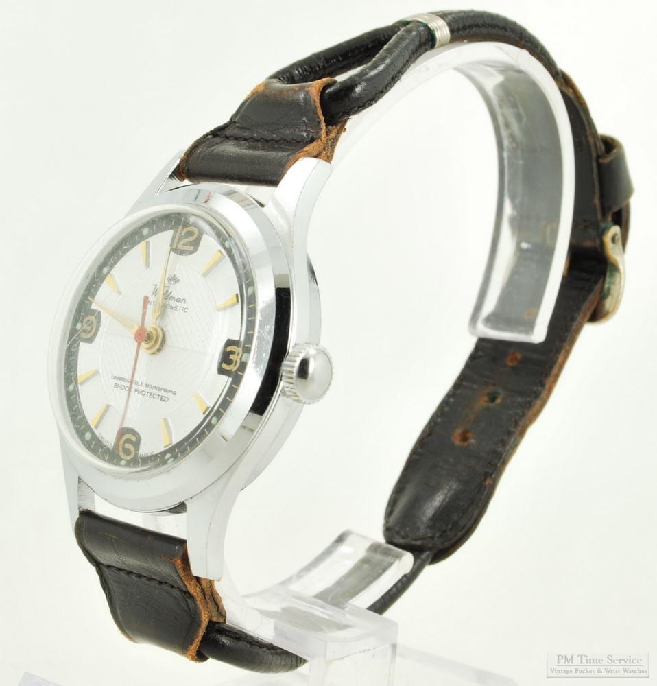 Montre Bracelet Mécanique WALDMAN Homme – Vintage, Ne Fonctionne Pas (pièce Déco)