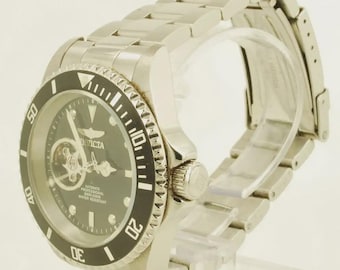 Invicta "Pro Diver" NH38A S11 automatisch polshorloge, 24 jewels, roestvrijstalen waterbestendige kast met transparante achterkant, in doos.