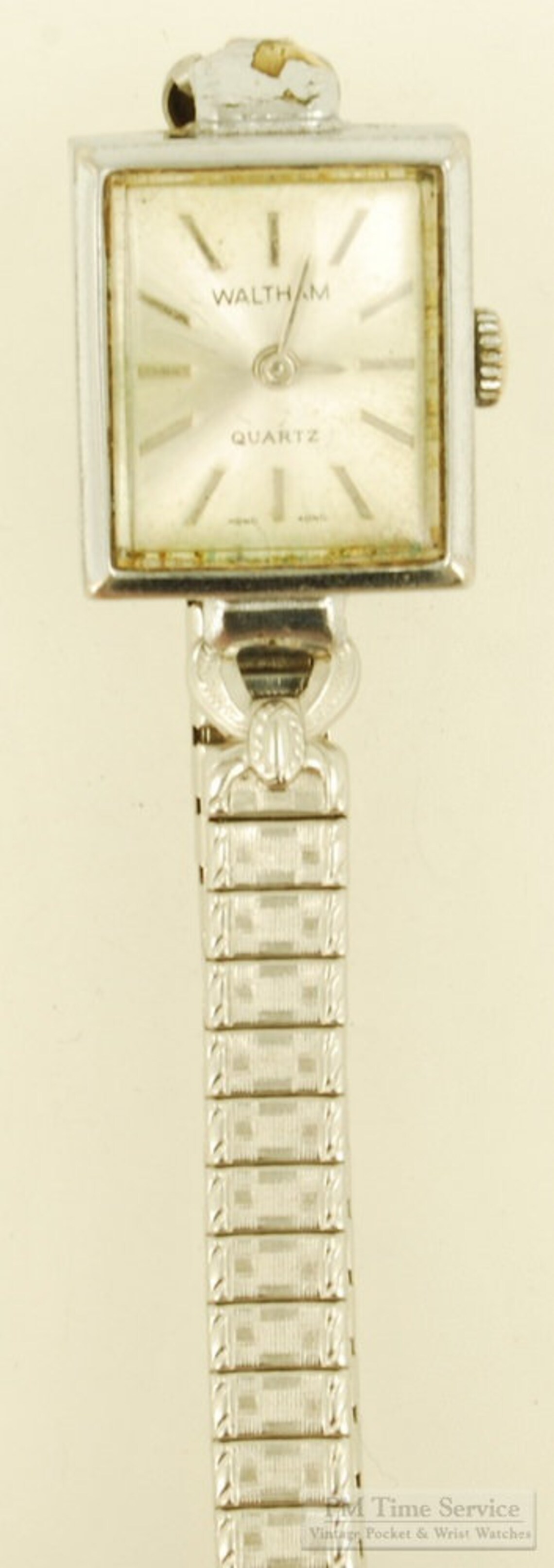 Waltham ladies' quartz wrist watch elegant silvertoned & Etsy