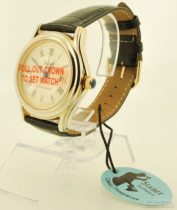 Stauer Quartz Wrist Watch With Date, Elegant Gold-toned  display picture 1