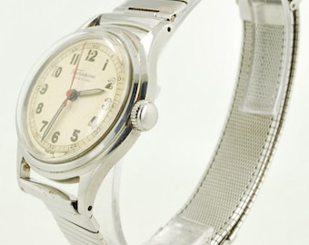 Fortis "Fortissimo Special" vintage automatisch polshorloge, 17 juwelen, zware, volledig roestvrijstalen ronde waterbestendige kast