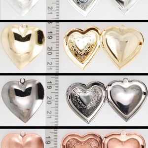 Heart shaped engraved locket, with a variety of material and necklace options image 6