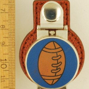 Milan II quartz belt watch, heavy chrome round case with football design image 5
