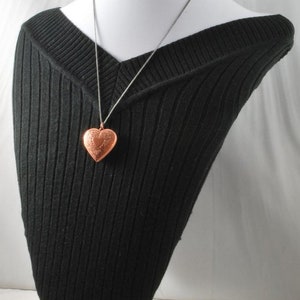 Heart shaped engraved locket, with a variety of material and necklace options image 4