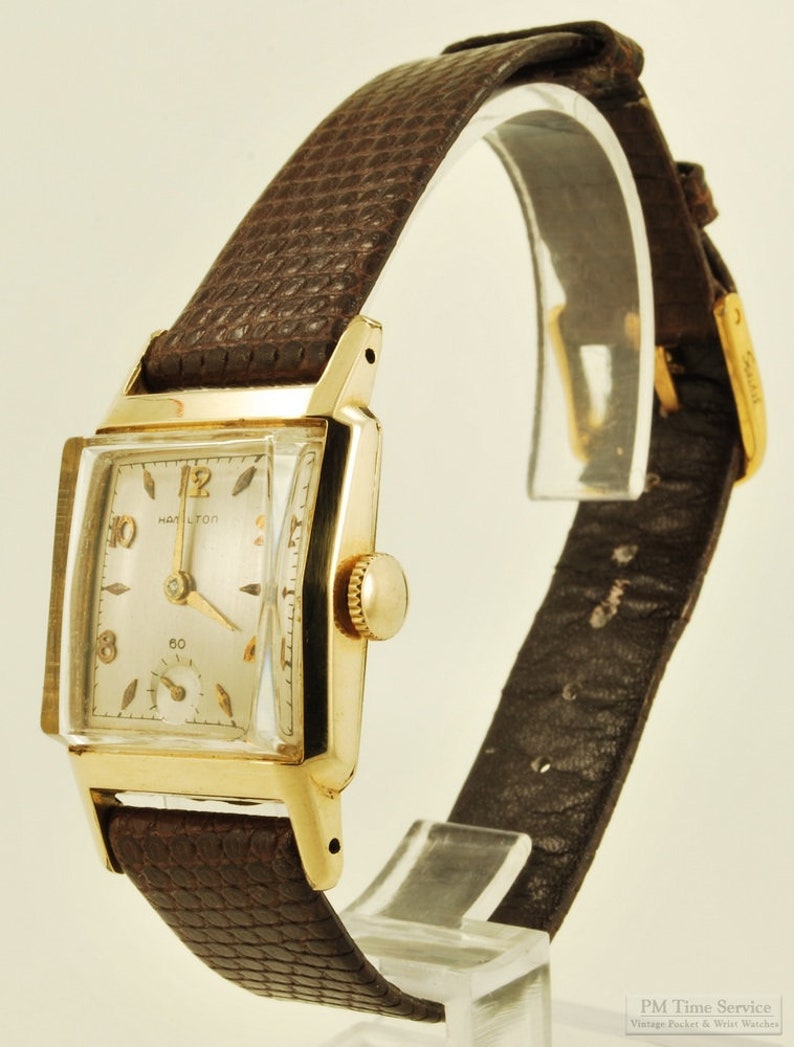 Hamilton grade 982 vintage wrist watch 19 jewels yellow gold | Etsy