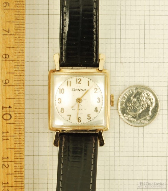 Reloj de pulsera antiguo Certina automatico de calidad EA 17 joyas caja cuadrada de oro amarillo pesado relleno Etsy Espana